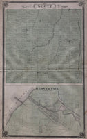 1877 Antique Map of Scott Township & Beaverton Ontario