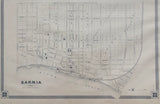 1879 Antique Map of the Sarnia Ontario showing the St. Clair River