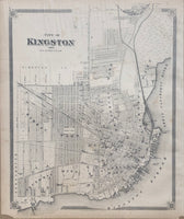 (ONTARIO). (FRONTENAC COUNTY). Antique Map of the City Kingston 1879