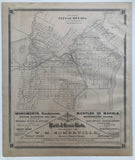 origina antique Map of the City of Otttawa and Environs 1879