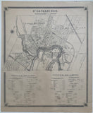 Antique Map of St. Catherines Ontario 1879