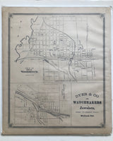 (OXFORD COUNTY & WELLAND COUNTY). Antique Map of the Woodstock & Welland Ontario 1879