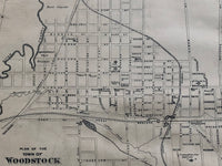 1879 Antique Map of the Woodstock Ontario