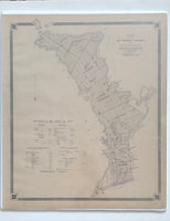 Antique Map of the Northern Townships of the Indian Peninsula County of Bruce 1879