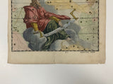 1627 ANTIQUE CELESTIAL CHART Julius Schiller Capricorn / Capricornus