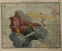 Julius Schiller Antique Celestial Map Constellatio XXXI [Constellation XXXI: Capricornus / Capricorn (Saint Simon the Apostle / Simon the Zelot)]