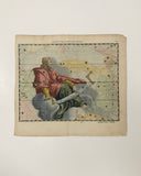 Antique Capricorn Celestial Map 1627 Julius Schiller