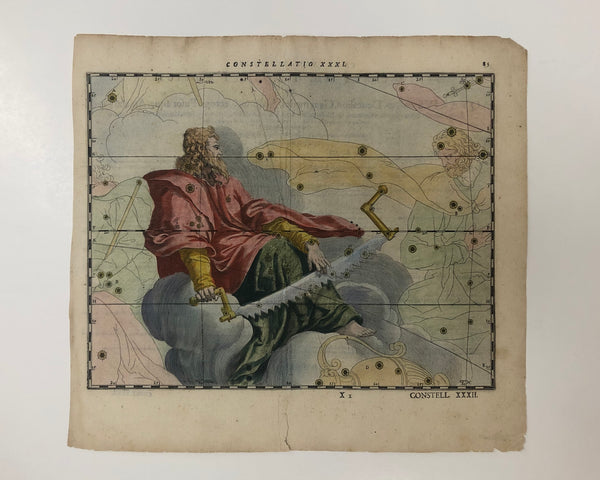 SCHILLER, Julius. Constellatio XXXI (Capricornus / Capricorn) 1627 Antique Celestial Map