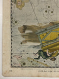 1627 ANTQUE CELESTIAL MAP Julius Schiller Crater & Corvus Constellations