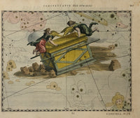 Julius Schiller Celestial Map. Constellatio XLII & XLIII [Constellation XLII & XLIII Crater & Corvus (Sancta Arcae Foederis - the Arc of Covenant]