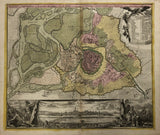 18th Century Johann Baptist Homann Antique Map of Vienna