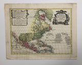 America Septentrionalis Concinnata juxta Observationes... Per G. de L'Isle Geographum... apud Tobiam Conr. Lotter... [Augsburg: c1772].