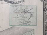 Antique Map of the Plan of Campbellford 1878 showing Menie, Ontario
