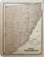 (ONTARIO). (SIMCOE COUNTY). Antique Map of the Township of West Gwillimbury 1878