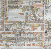 Close up of Plate 33 of Goad's 1910 Atlas of  Toronto