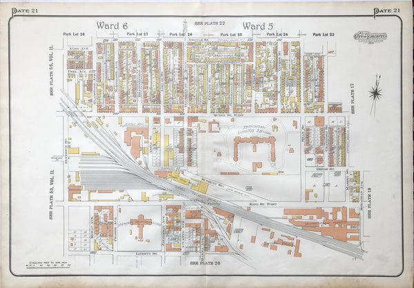 Goad Map of Toronto Plate 21 - Dufferin Street to Strachan Avenue