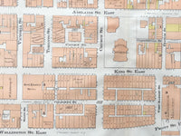 Close up of King & Church, Goad Map of Toronto