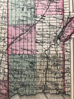 (ONTARIO). TACKABURY, George N. Antique Map of The Counties of Halton, Peel, York and Ontario 1875