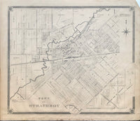 Antique Map of the Town of Strathroy Ontario 1879