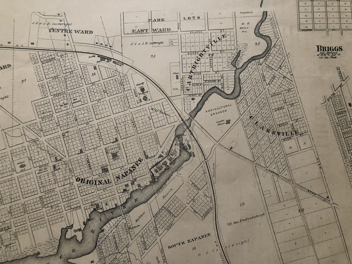 OLD MAPS OF ONTARIO 1879 Antique Map of Napanee Ontario – D & E Lake Ltd