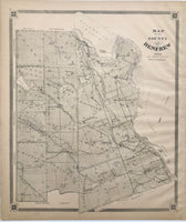 Antique Map of The County of Renfew 1879
