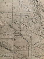 Close up on the 1879 Antique Map of The County of Renfew