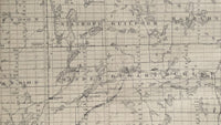 Close up of Minden, Dysart, Dudley, Stanhope on 1879 Antique Map of Haliburton County