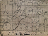 Antique Map of The County of Haliburton 1879
