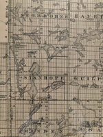 Close up of 1879 Antique  Map of The County of Haliburton