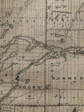 Close up of 1879 Antique Map of the County of Peterborough
