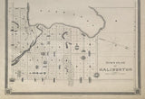 1879 Antique Map showing the town plot of Haliburton, Ontario