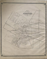 1879 Map of Stratford, Ontario, Canada