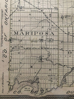 Close up of Mariposa Township on the 1879 1879 Antique Map of The County of Victoria