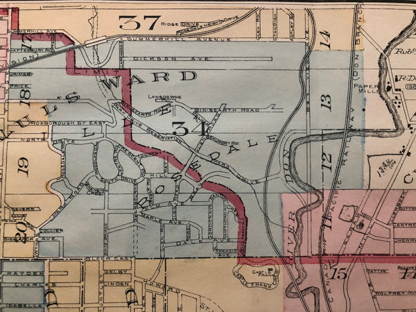 Antique Map Goad Map 1890 Key Plate 1 Key Old Toronto Historical Map ...