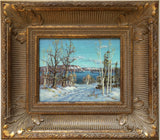 Otto Planding (1887-1964) Haliburton Lake, Winter Original Oil Painting