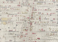 Close up of 1910 Goad Map of Midtown Toronto 