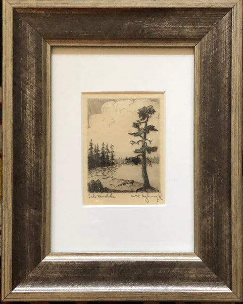 Woodruff Kerr Aykroyd [Canadian, 1904-1967] Lake Muskoka framed Etching