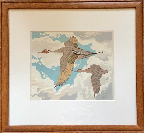 Alfred Joseph Casson [Canadian, 1898-1992] Flying Geese Silkscreen 
