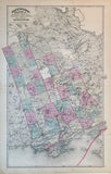 [TACKABURY, George N.] Antique Map of The Counties of Hastings, Frontenac, Addington, Prince Edward and Lenox 1875
