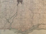 portion showing Campbellford & the Trent River on the Antique Map of Seymour Township 1878