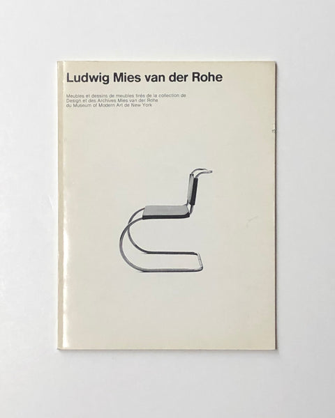 Ludwig Mies van der Rohe meubles et dessins de meubles tires de la collection de Design et des archives Mies van der Rohe papereback book