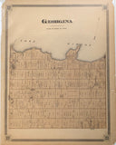 1878 Antique Map of Georgina Ontario 1878