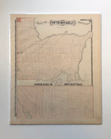 H. Belden & Co. 1878 Vintage Map of South Monaghan Township & North Part of Bowmanville Ontario