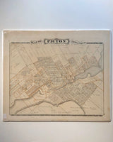 H. Belden & Co. 1878 Antique Map of the Plan of Picton Ontario [Prince Edward County Map]