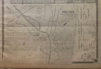 1879 Antique Map of the County of Halton & Town of Milton Ontario