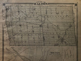 1879 Antique Map of the County of Halton & Town of Milton Ontario