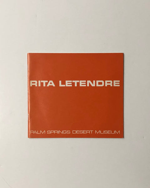 Rita Letendre Palm Springs Desert Museum 1977 exhibition catalogue