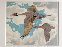 Close up of Alfred Joseph Casson's silkscreen of Flying Geese