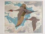 Close up of Alfred Joseph Casson's silkscreen of Flying Geese