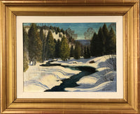 Thomas Albert Stone (Canadian, 1897-1978) Cedar Grove Framed Oil Painting